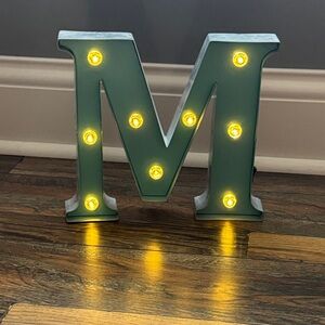 Apt. 9 Illuminated Letter M Decor - Green and Yellow